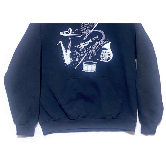 I'm With the Band Hoodie Sweatshirt Black Women's Medium by Gildan - Picture 7 of 9